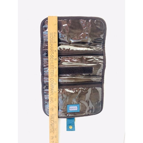 Stephanie Johnson Cosmetic Bag/Roll Crystal Bling Brown Faux Mink Fur NWOT - Picture 6 of 6